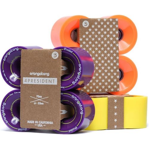  Orangatang 4 President 70 mm Cruising Longboard Skateboard Wheels (Set of 4)