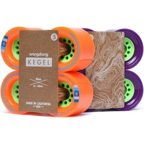  Orangatang Kegel 80 mm Downhill Longboard Skateboard Cruising Wheels (Set of 4)