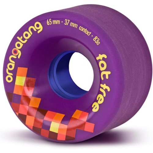  Orangatang Fat Free 65 mm Freeride Longboard Skateboard Wheels (Set of 4)