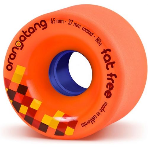  Orangatang Fat Free 65 mm Freeride Longboard Skateboard Wheels (Set of 4)