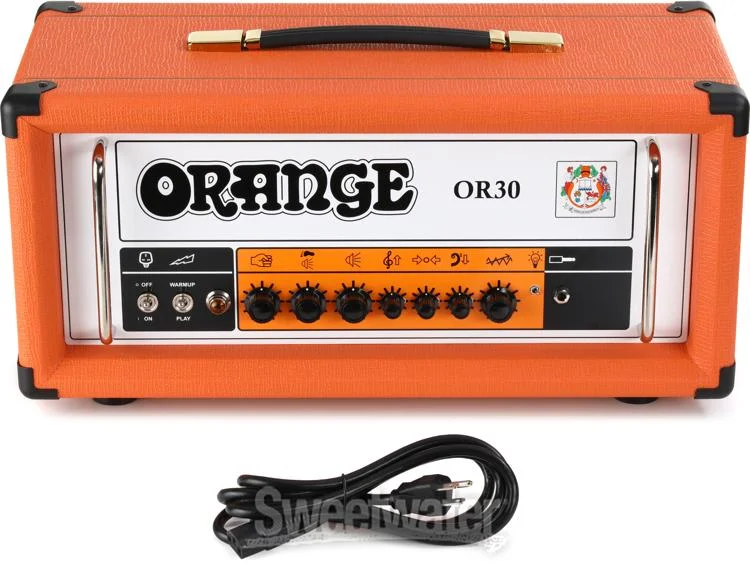  Orange OR30 30-watt 1-channel Tube Amplifier Head - Orange