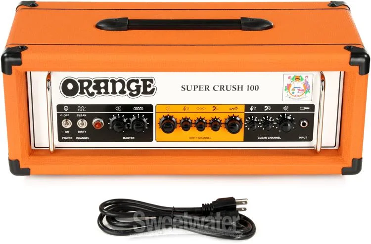  Orange Super Crush 100 100-watt Solid-state Head - Orange