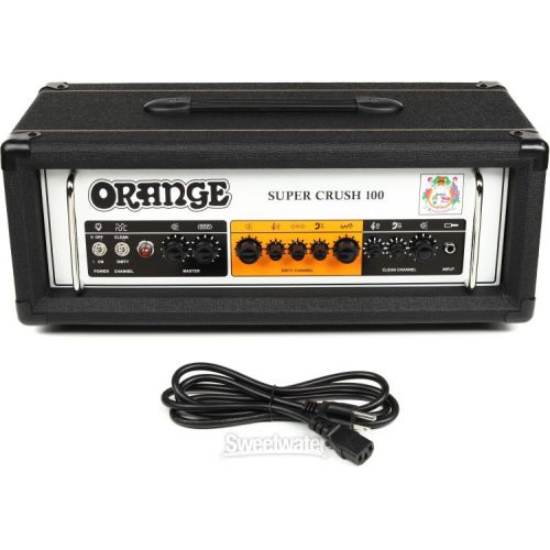  Orange Super Crush 100 - 100-watt Solid-state Head, Black