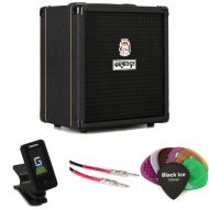 Orange Crush Bass 25-watt Combo Essentials Bundle - Black