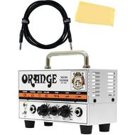 Orange MT20 Micro Terror 20-Watt Mini Guitar Amplifier Head Bundle with Instrument Cable and Austin Bazaar Polishing Cloth