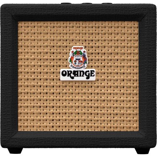  Orange Crush Mini Guitar Combo Amplifier - Black Bundle with Power Supply, Instrument Cable, 24 Picks, and Austin Bazaar Polishing Cloth