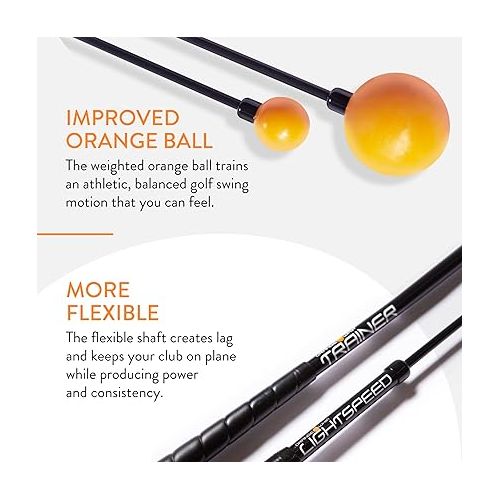  Orange Whip Distance Duo Patented & Made in USA- Lightspeed + Golf Swing Trainer Set *Made in USA*