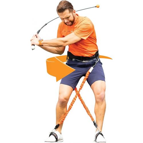  Orange Whip Turn Trainer, Resistance Bands Tool for Golf Swing Training (Regular), Resistance and Assistance for Golf Swing