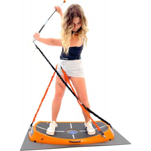  Orange Whip GFX Power Peel Package - Golf Swing Training Kit with Orange Peel, Lightspeed Trainer, Resistance Bands, Band Connection Points and Yoga Mat