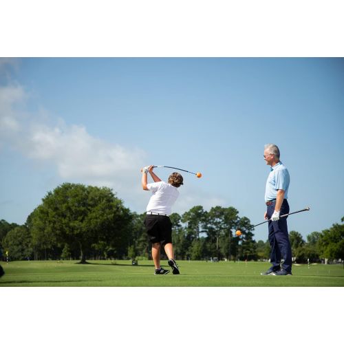  Orange Whip Junior Golf Swing Trainer Aid for Improved Rhythm, Flexibility, Balance, Tempo, and Strength - 38”
