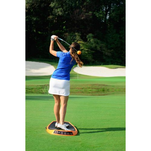  [아마존베스트]Orange Whip Compact Golf Swing Trainer Aid for Improved Rhythm, Flexibility, Balance, Tempo, and Strength  35.5”