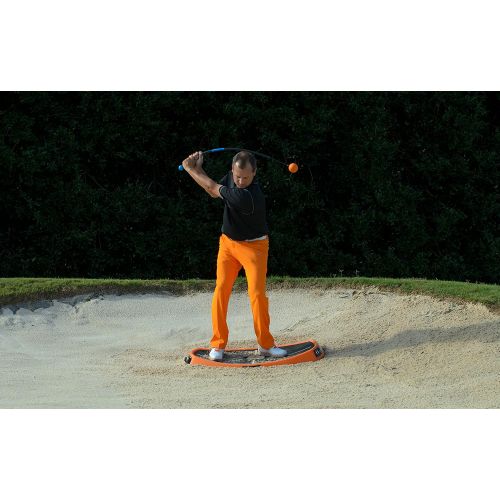  [아마존베스트]Orange Whip Compact Golf Swing Trainer Aid for Improved Rhythm, Flexibility, Balance, Tempo, and Strength  35.5”