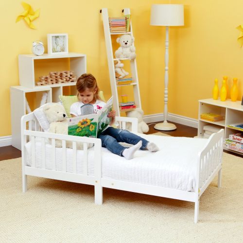  The Orbelle Contemporary Solid Wood Toddler Bed - White