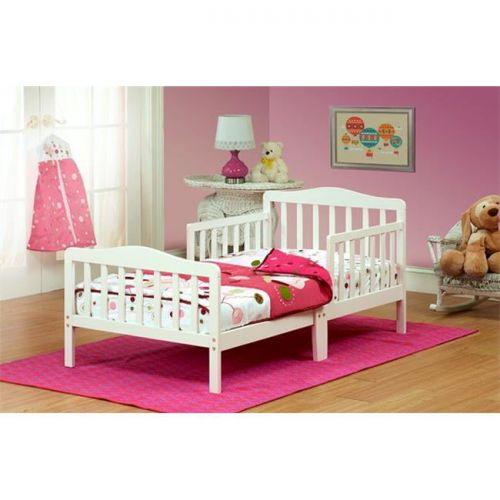  The Orbelle Contemporary Solid Wood Toddler Bed - White