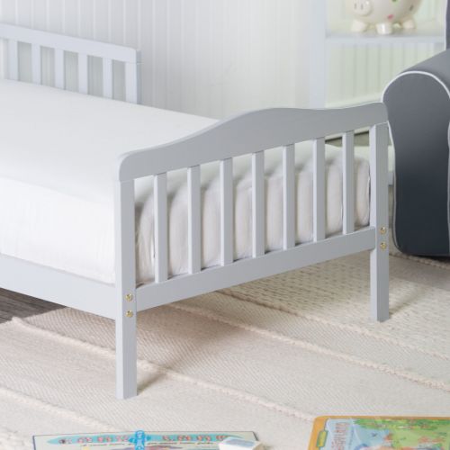  Orbelle Contemporary Solid Wood Toddler Bed - Gray