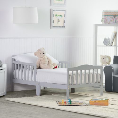  Orbelle Contemporary Solid Wood Toddler Bed - Gray