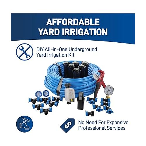  In-Ground Sprinkler System with B-hyve Wi-Fi Hose Watering Timer and Hub