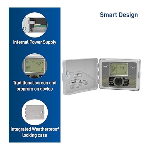  Orbit 57950 B-hyve Smart Indoor/Outdoor 12-Station WiFi Sprinkler System Controller, Compatible with Alexa