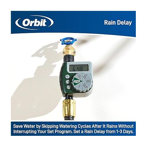  Orbit 62061Z Single-Outlet Hose Watering Timer, 1 Outlet, Green