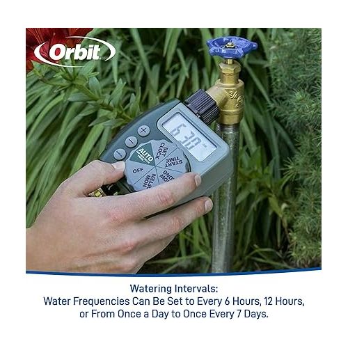  Orbit 62061Z Single-Outlet Hose Watering Timer, 1 Outlet, Green