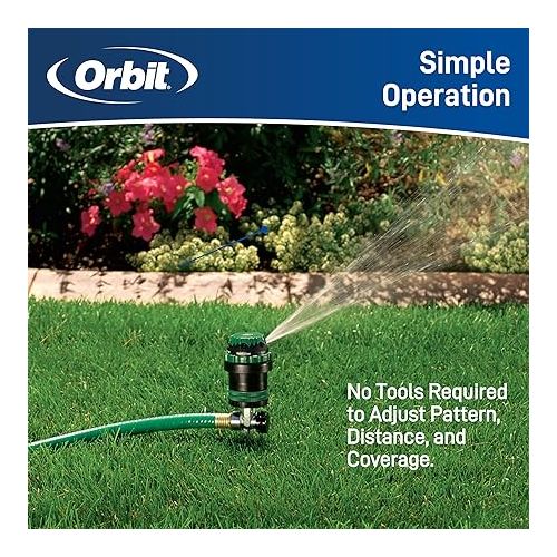  Orbit 58573N H2O-6 Gear Drive Sprinkler, (1)