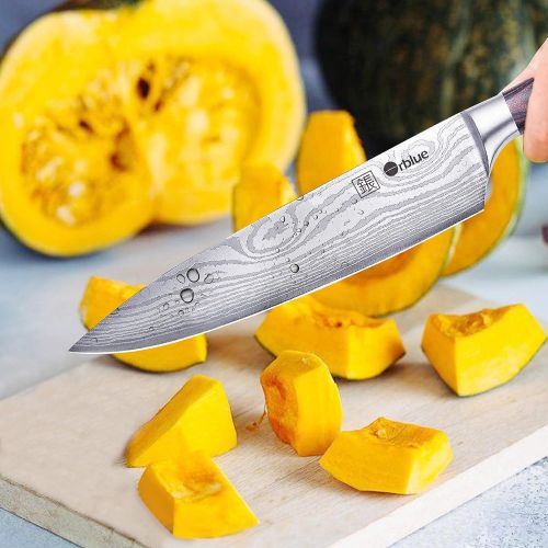  [아마존 핫딜]  [아마존핫딜]Orblue Chef Knife, 8-Inch High Carbon Stainless Steel Kitchen Chefs Knife for Cutting, Chopping, Dicing, Slicing & Mincing  Professional Cooking Knife with Ergonomic Handle & Shar