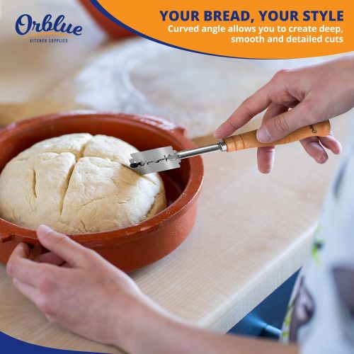  ORBLUE Bread Lame, Dough Scoring Tool for Artisan Bread, 12 Blades Included