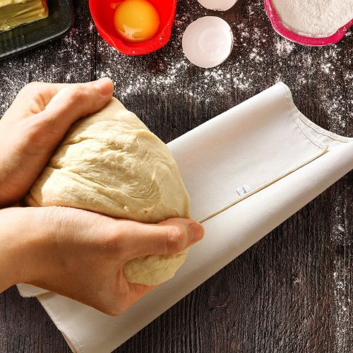  [아마존베스트]Orblue Bakers Couche and Proofing Cloth, 100% Cotton Fabric for Bread Dough Baking, Shaping Tool for Baguettes, Loaves, Ciabatta, 24 x 36 Inches