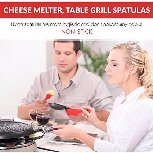  [아마존베스트]ORBLUE Raclette Scraper Set of 8 in Red