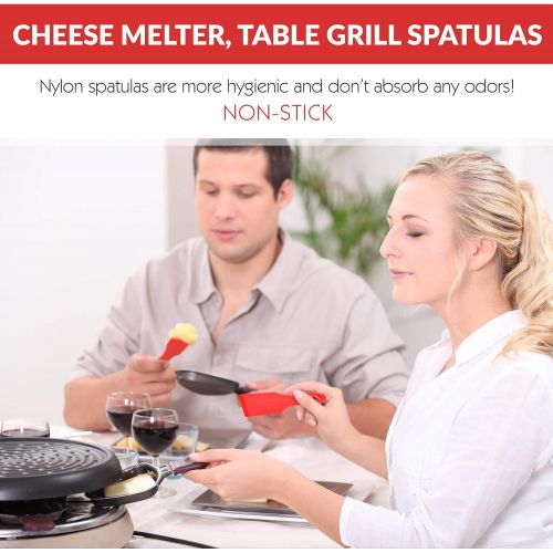  [아마존베스트]ORBLUE Raclette Scraper Set of 8 in Red