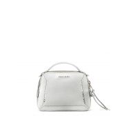 Orciani Studded silver leather crossbody