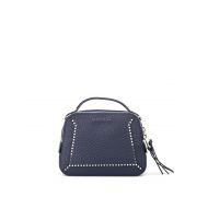 Orciani Studded blue leather crossbody