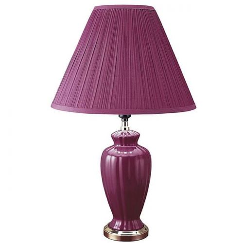  Ore International ORE International 26 Ceramic Table Lamp, Burgundy