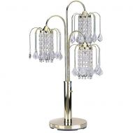 Ore International ORE International Table Lamp with Crystal-Like Shades, Polished Brass