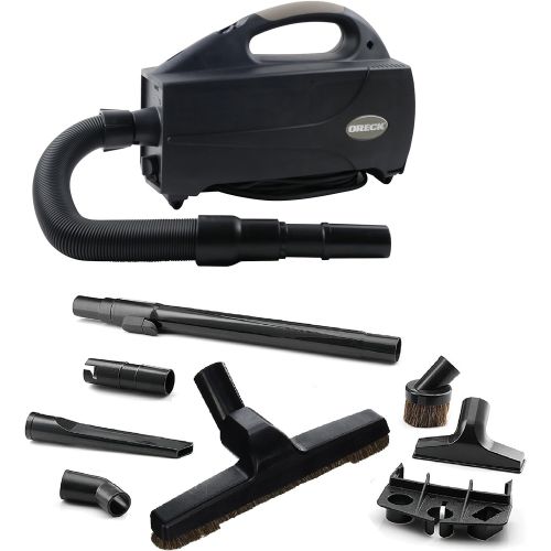  [아마존베스트]Oreck Compact Canister Vacuum-Handheld Cannister Cleaner & Blower w/HEPA Filter Bag for Dusting Dirt & Dog Hair for Hardwood, Wooden & Tile Floors, BB1200DB, Black