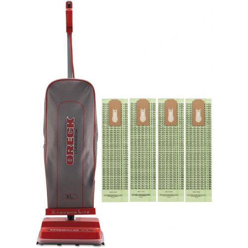  Oreck Commercial U2000R-1 120 V Red/Gray Upright Vacuum Bundle with 4 Oreck Advance Filtration Hypo-Allergenic Bags