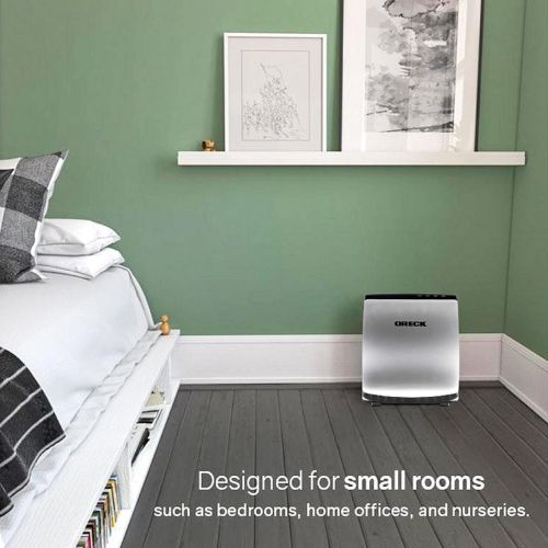  Oreck AirVantage 1 True HEPA, Charcoal Air Purifier and Allergen Remover For Small To Medium Sized Room (Silver)