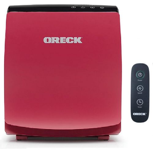  Oreck AirVantage PLUS True HEPA, Charcoal and VOC Air Purifier and Allergen Remover For Small To Medium Sized Room (Red)