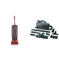 Oreck Commercial Upright Bagged Vacuum Cleaner, Lightweight, 40ft Power Cord, U2000R1, Grey/Red & BB900DGR XL Pro 5 Super Compact Canister Vacuum, 30 Power Cord