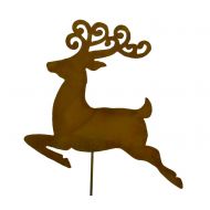 Oregardenworks Reindeer Christmas Rust Garden Decoration Holiday Seasonal Yard Art