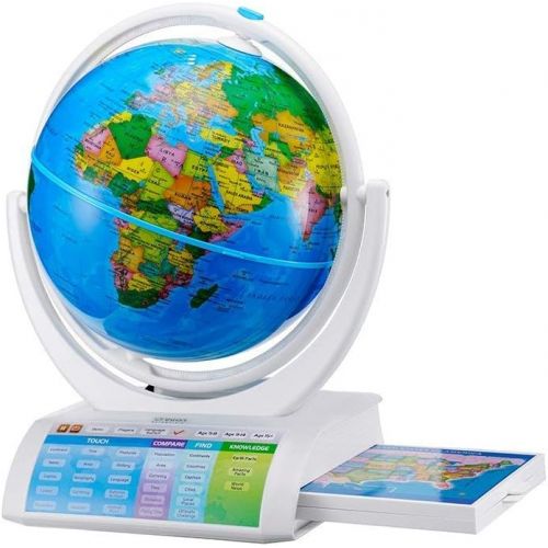  [아마존베스트]Oregon Scientific SG338R Smart Globe Explorer AR Educational World Geography Kids-Learning Toy Space Planet Science Earths Inner Core Bluetooth Pen