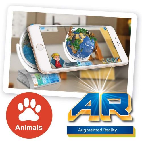  [아마존베스트]Oregon Scientific SG338R Smart Globe Explorer AR Educational World Geography Kids-Learning Toy Space Planet Science Earths Inner Core Bluetooth Pen