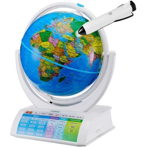  [아마존베스트]Oregon Scientific SG338R Smart Globe Explorer AR Educational World Geography Kids-Learning Toy Space Planet Science Earths Inner Core Bluetooth Pen
