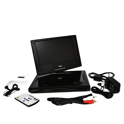  Orei DVD-P901 9-Inch Swivel Screen Multi Region Free Portable DVD Player - 4.5 Hour Long Battery Life - USBSD Card Input