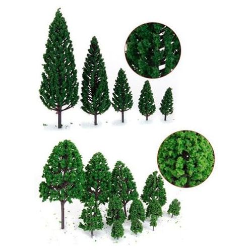  [아마존베스트]OrgMemory 29pcs Mixed Model Trees 1.5-6 inch(4 -16 cm), Ho Scale Trees, Diorama Supplies, Model Train Scenery, Fake Trees for Projects, Woodland Scenics with No Bases