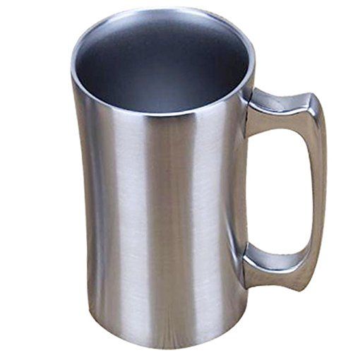  [아마존베스트]Insulated Cup, OrgMemory Stainless Steel Coffee Mug, 20 oz Coffee Mug, (560 ml), Double Wall Beer Stein, Tumbler with Handle, Insulated Beer Mug with Lid