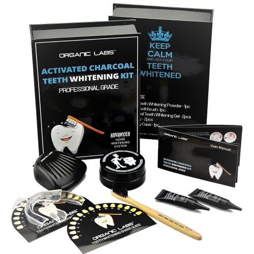  Organic Labs Activated Charcoal Teeth Whitening Advanced Home Treatment Kit Faster Results For Whiter Teeth