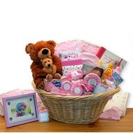 Organic Stores Baby Girl Gift: Welcome Home Precious Baby Basket -Pink