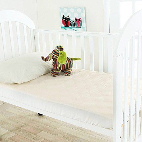  Organic Textiles LLC OrganicTextiles Crib/Toddler Natural Latex Mattress Topper 3, Organic Cotton Cover Included, Made Naturally Without Harmful Additives