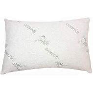 OrganicTextiles All natural micro cushion Comfort latex pillow with Bamboo Covering. Made in USA. Hypo-allergenic, dust mite resistant. King Size.